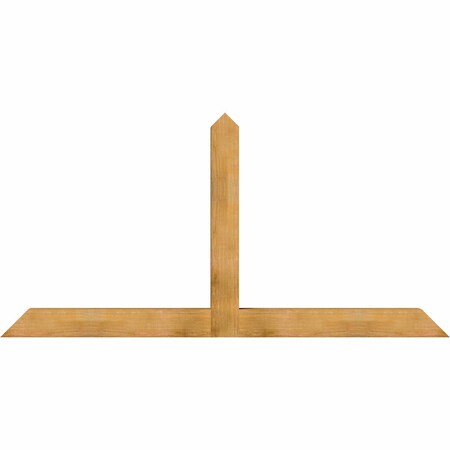Ekena Millwork Portland Rough Sawn Timber Gable Bracket, Western Red Cedar, 96"W x 48"H x 6"D x 6"F, 12/12 Pitch GBW096X48X0606POR00RWR